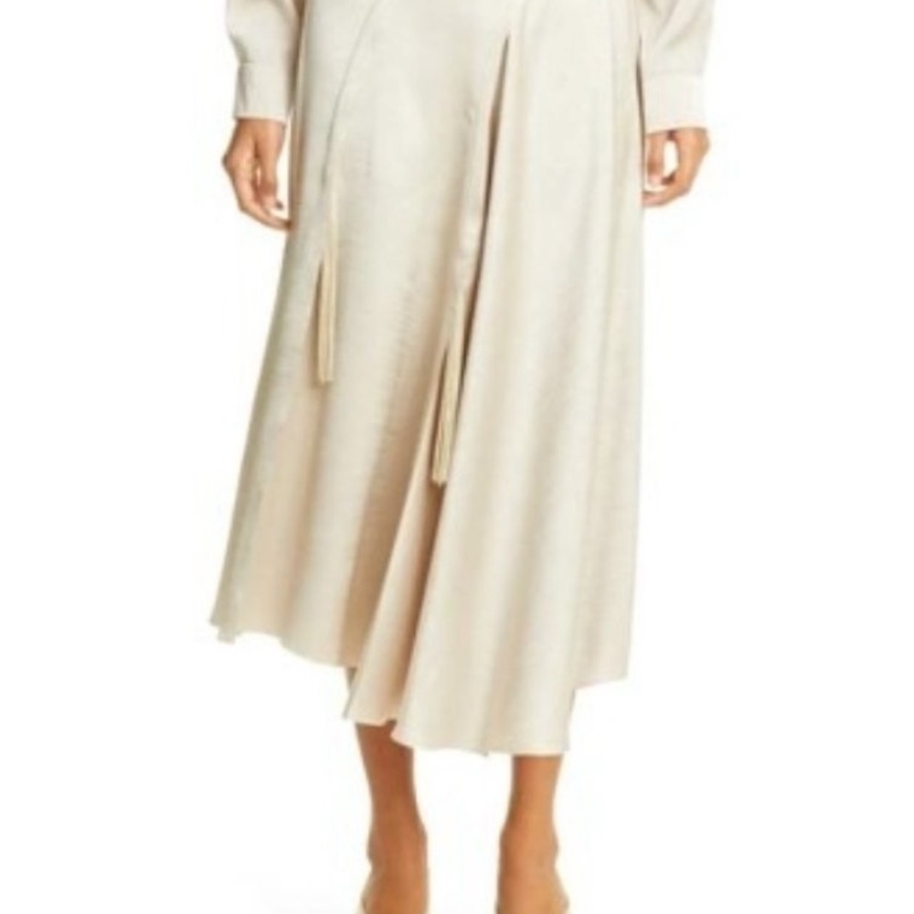 Vince champagne Midi Skirt with Tassels